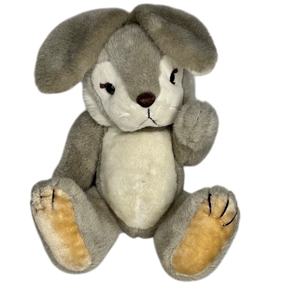 Vintage FAO Schwarz 15 Inch Plush Rabbit Jointed Floppy Bunny Frederick Korea